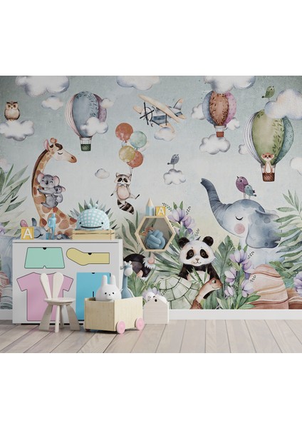 Sevimli Hayvanlar Safari Hayvanlar Çocuk Odası Duvar Kağıdı fiyatları