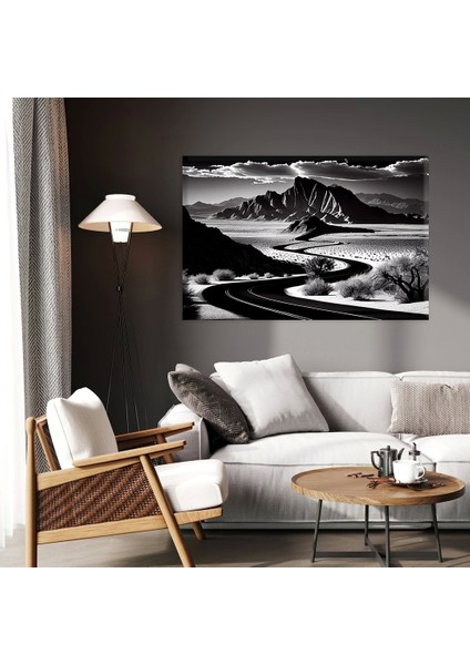 Tepeye Doğru Kanvas Tablo