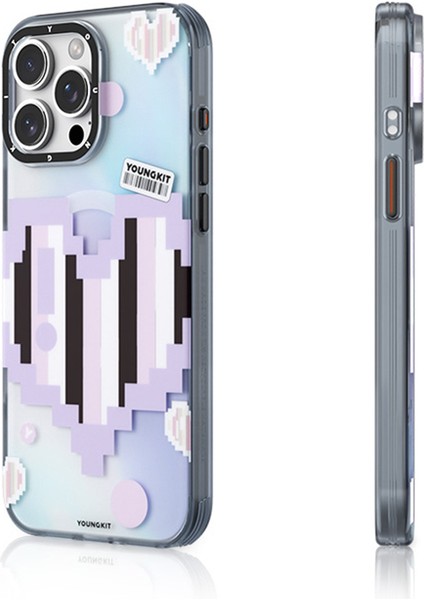 iPhone 15 Pro Max Uyumlu Kılıf Magsafe Şarj Özellikli Love Serisi Kapak Mor