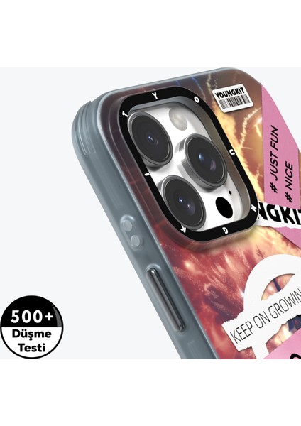iPhone 15 Pro Max Uyumlu Kılıf Magsafe Şarj Özellikli A-City Serisi Kapak Pembe
