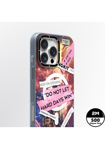 iPhone 15 Pro Uyumlu Kılıf Magsafe Şarj Özellikli A-City Serisi Kapak Pembe