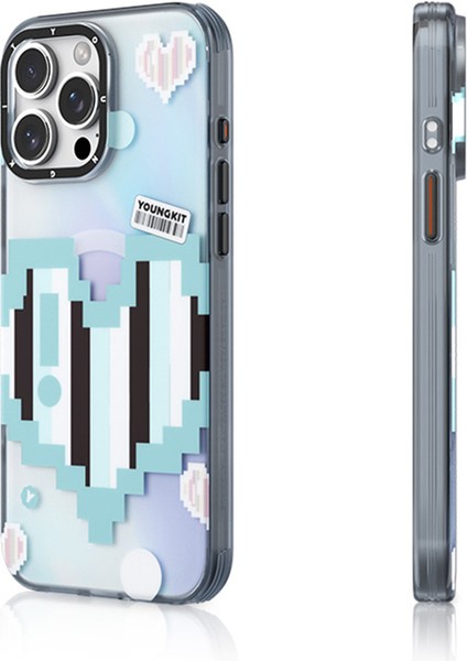 iPhone 15 Pro Uyumlu Kılıf Magsafe Şarj Özellikli Love Serisi Kapak Yeşil