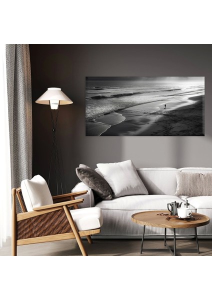 Kumsalda Yürüyüş Kanvas Tablo