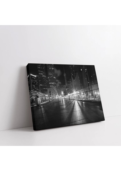 Gece Şehri Işıkları Kanvas Tablo fiyatları