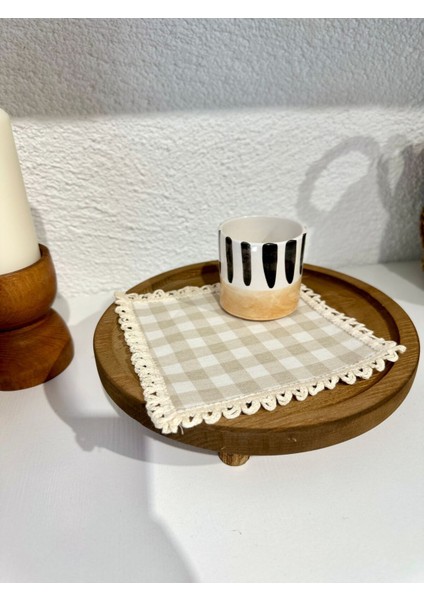 2 Li Dantelli Bej Pötikare Kokteyl Sunum Peçetesi fırsatları