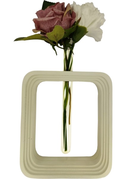 Elişi Hijyenik ve Eşsiz Masaüstü Modern ve Ölümsüz Vazo 15 cm x 13 cm x 4 cm