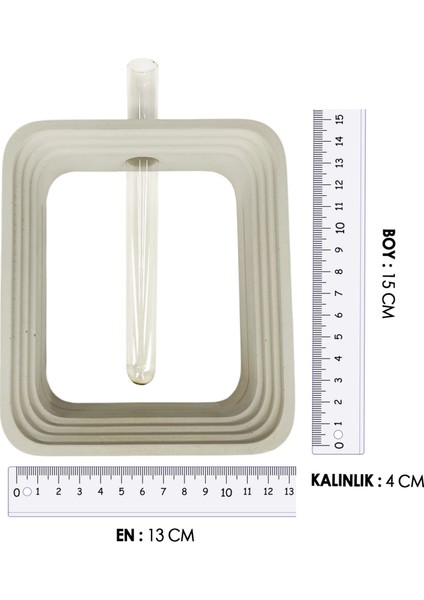 Elişi Hijyenik ve Eşsiz Masaüstü Modern ve Ölümsüz Vazo 15 cm x 13 cm x 4 cm fırsatları