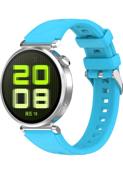 Huawei Watch Gt4 41 mm ve Gt5 41 mm ile Uyumlu 18 mm Kordon Ayarlanabilir Tokalı Soft Silikon Kayış