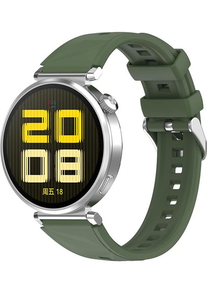 Huawei Watch Gt4 41 mm ve Gt5 41 mm ile Uyumlu 18 mm Kordon Ayarlanabilir Tokalı Soft Silikon Kayış