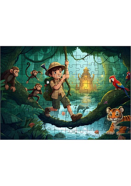 Ahşap Mdf Puzzle Yapboz Ormanda Gizemli Macera 120 Parça 25*35 cm