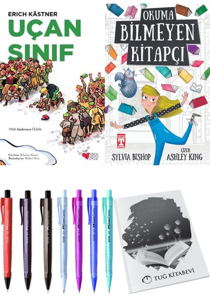 Okuma Bilmeyen Kitapçı ve Uçan Sınıf 2'li Set - Kalem
