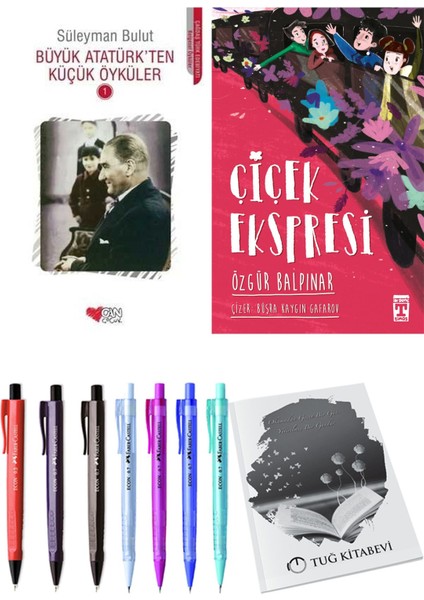 Çiçek Ekspresi ve Büyük Atatürk'ten Küçük Öyküler 1 2'li Set - Kalem