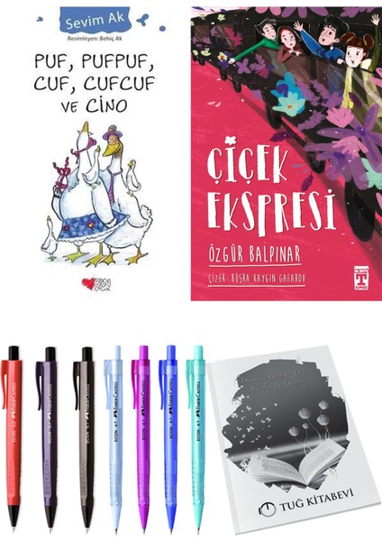 Çiçek Ekspresi ve Puf, Pufpuf, Cuf, Cufcuf ve Cino 2'li Set - Kalem