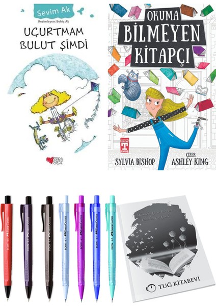 Okuma Bilmeyen Kitapçı ve Uçurtmam Bulut Şimdi 2li Set