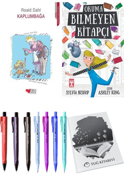 Okuma Bilmeyen Kitapçı ve Kaplumbağa 2li Set