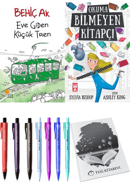 Okuma Bilmeyen Kitapçı ve Eve Giden Küçük Tren 2li Set