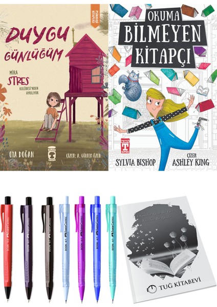 Okuma Bilmeyen Kitapçı ve Duygu Günlüğüm Mira Stres Kulübesi'nden Ayrılıyor 2li Set
