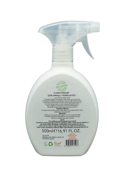Clean Dream Genel Yüzey Temizleyici - Doğal ve Vegan (Her Türlü Zemin Için) fiyatları