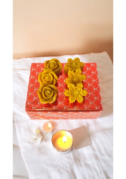 Doğal Balmumu Yüzer Mum 6 Lı Set