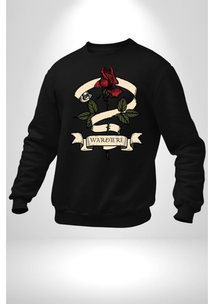 Gözlüklü Kedi Çift Tasarım Erkek Kadın Unisex Dijital Baskılı Siyah Sweatshirt