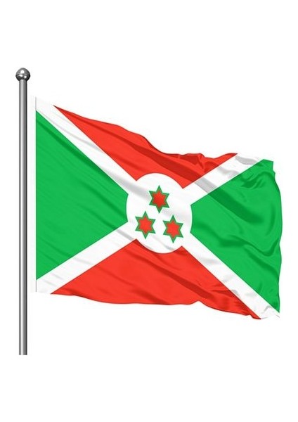 Burundi Gönder Bayrağı 50 x 75 cm