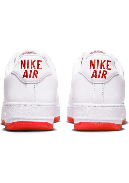 Air Force 1 Low Retro Leather Sneaker Deri Erkek Günlük Spor Ayakkabı Beyaz Kırmızı