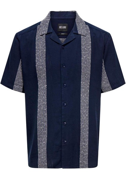 Onsavı Reg Ss Boucle Strpe Resort Shırt Pamuk Erkek T-Shirt
