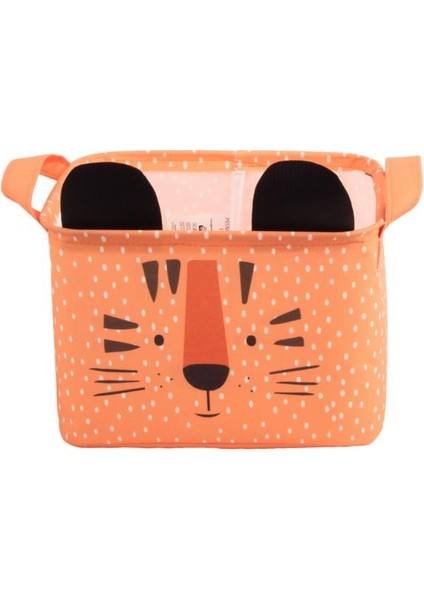 Kaplan Desenli Kulplu Dikdörtgen Bebek Çocuk Odası Düzenleyici Organizer 24X18X16 cm fiyatları