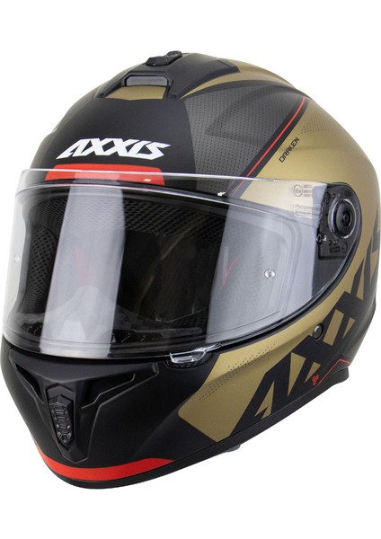 Draken S Gear A9 Matt Gold Kapalı Motosiklet Kaskı - Xxl