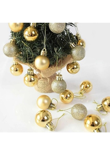 20 Adet Cici Top Gold Yılbaşı Çam Ağacı Süsü Dekor Süsleme Seti 3 cm