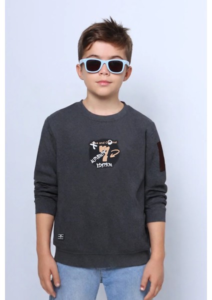 Erkek Çocuk 3 Iplik Sweat Sırt Baskılı Ribanalı E19