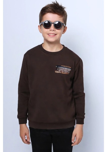 Erkek Çocuk 3 Iplik Sweat Sırt Baskılı Ribanalı E19