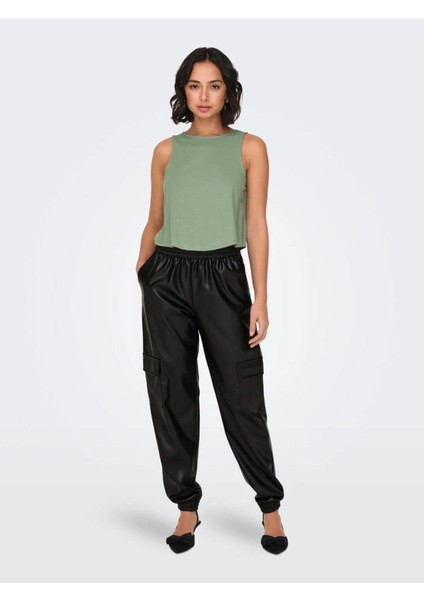 Nlfaduma-Tana Mw Faux Lea Cargo Cc Pnt Only Suni Deri Kargo Pantalon modelleri