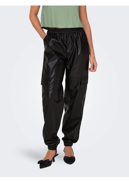 Nlfaduma-Tana Mw Faux Lea Cargo Cc Pnt Only Suni Deri Kargo Pantalon fırsatları