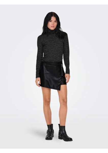 Nlcollıe Hw Faux Leather Skort Pnt Only Suni Deri Şort Etek