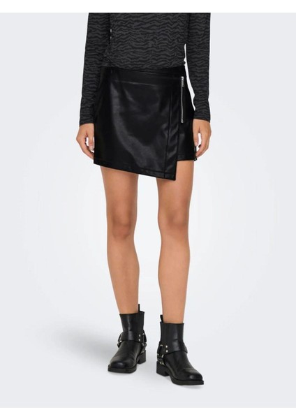 Nlcollıe Hw Faux Leather Skort Pnt Only Suni Deri Şort Etek
