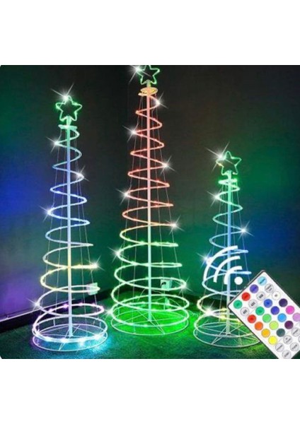 Smart Rgb LED Işıklı Spiral Çamağacı Çerçeve 120CM 32 Animasyon
