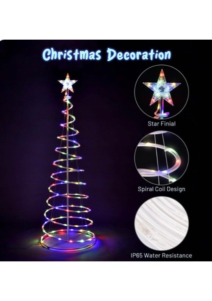 Smart Rgb LED Işıklı Spiral Çamağacı Çerçeve 120CM 32 Animasyon