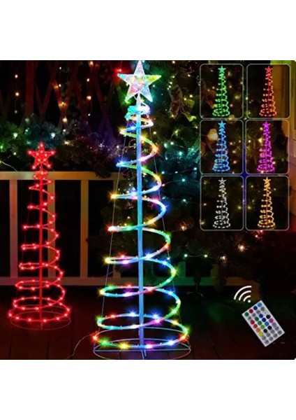 Smart Rgb LED Işıklı Spiral Çamağacı Çerçeve 120CM 32 Animasyon