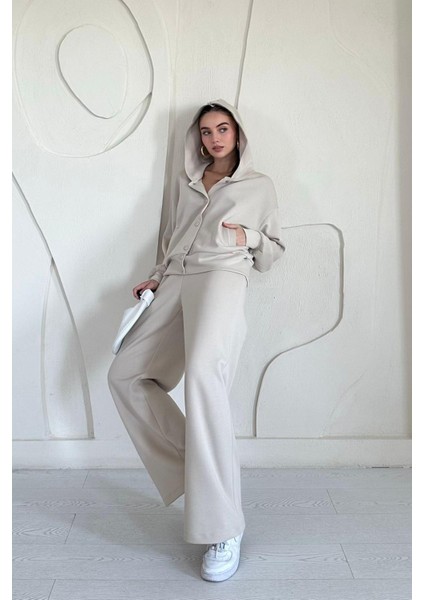 Beli Lastikli Ceket ve Pantolon Takım