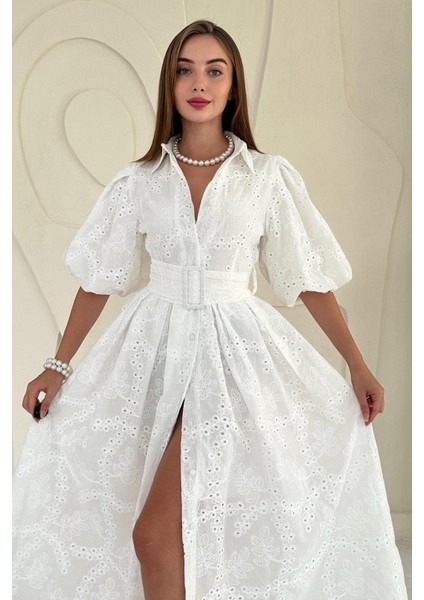 Balon Kollu Pileli Elbise fiyatları