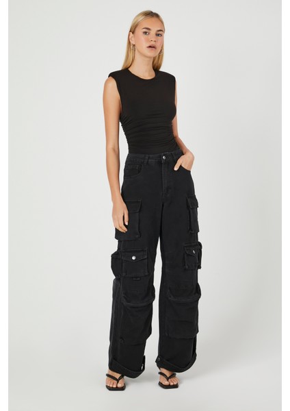 F21 High-Rise Kargo Jean Pantolon