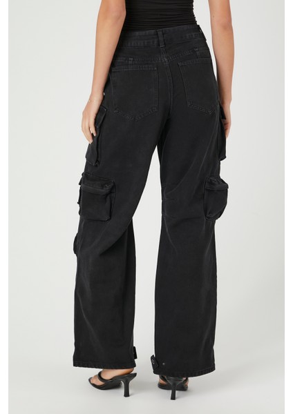 F21 High-Rise Kargo Jean Pantolon