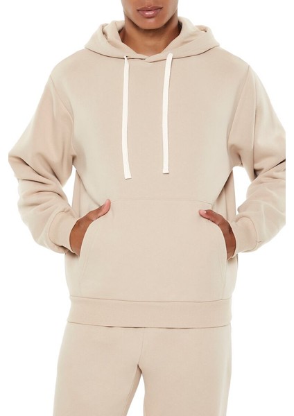 F21 Pamuk Karışımlı Düşük Kollu Kapüşonlu Hoodie