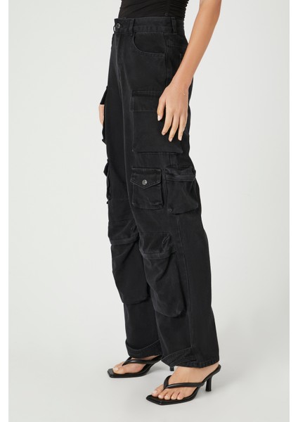 F21 High-Rise Kargo Jean Pantolon