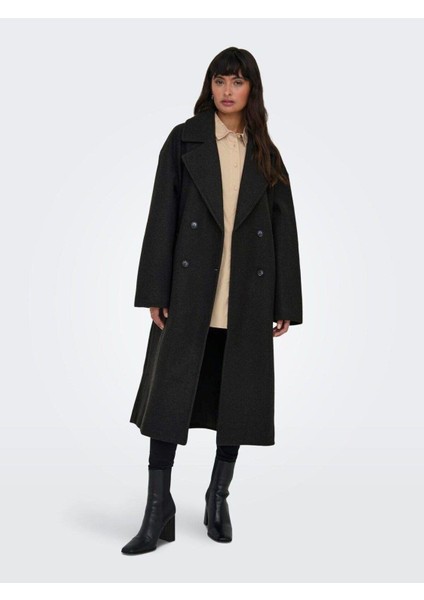 Kadın Kaşe Kaban Onlwembley L/s Ovsıze Coat Pnt