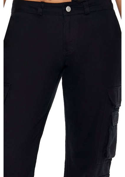 F21 Twill-Low-Rise Kargo Pantolon