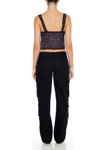 F21 Twill-Low-Rise Kargo Pantolon
