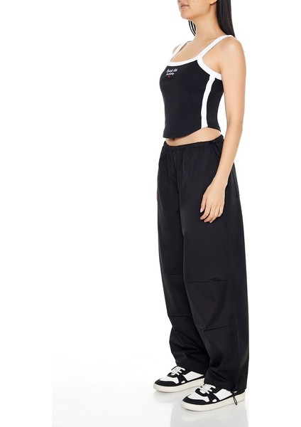 F21 Toggle Drawstring Paraşüt Pantolon