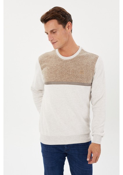 Kadife Selanik Parça Desenli Bisiklet Yaka Sweatshirt- KS-1672 fiyatları